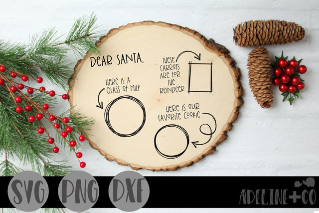 Dear santa Christmas tray SVG Adeline&co 