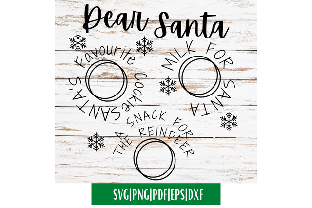 Dear Santa Christmas Tray SVG SVG MockupSvgVenue 