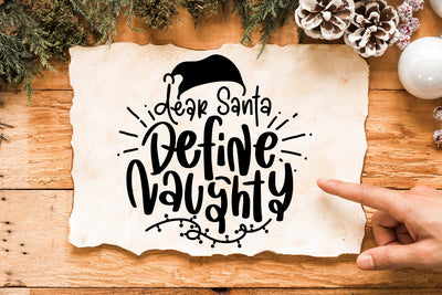 Dear Santa Define Naughty SVG Sarcastic Christmas SVG dapiyupi store 