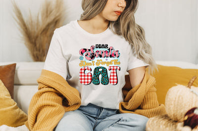 Dear Santa Don't Forget the Cat Sublimation SVGArt 