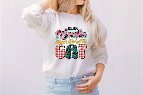 Dear Santa Don't Forget the Cat Sublimation SVGArt 