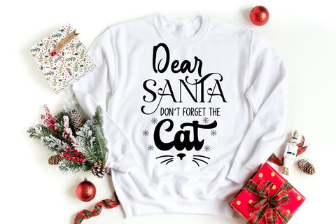 Dear Santa Don't Forget the Cats SVG I Cat Ornaments SVG SVG Happy Printables Club 