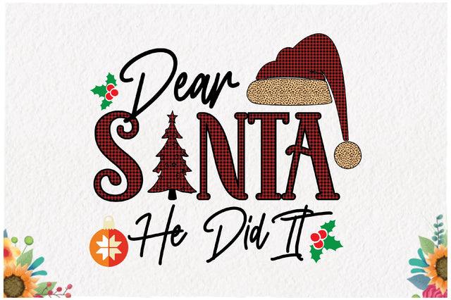 Dear Santa Funny Christmas Sublimation Sublimation Jagonath Roy 