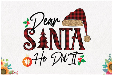Dear Santa Funny Christmas Sublimation Sublimation Jagonath Roy 