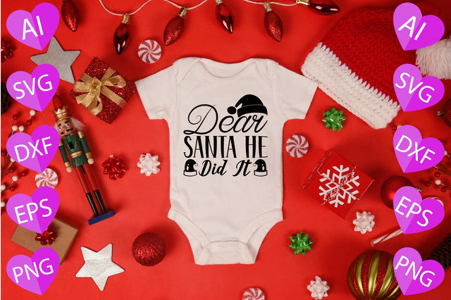 Dear Santa He Did It SVG CraftlabSvg29 