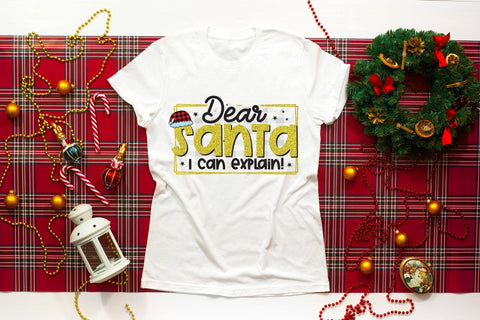 Dear Santa I Can Explain, Kids Christmas PNG Sublimation CraftLabSVG 