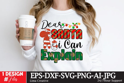Dear Santa i Can Explain Sublimation Design Sublimation Insomnia Std 