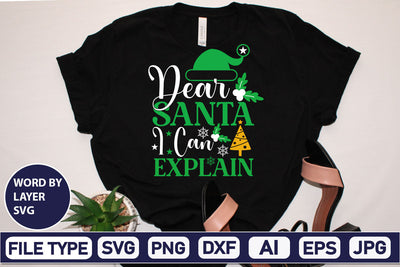 Dear Santa I Can Explain SVG Cut File SVGs,Quotes and Sayings,Food & Drink,On Sale, Print & Cut SVG DesignPlante 503 