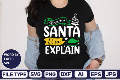 Dear Santa I Can Explain SVG Cut File SVGs,Quotes and Sayings,Food & Drink,On Sale, Print & Cut SVG DesignPlante 503 