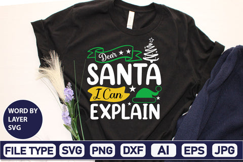 Dear Santa I Can Explain SVG Cut File SVGs,Quotes and Sayings,Food & Drink,On Sale, Print & Cut SVG DesignPlante 503 