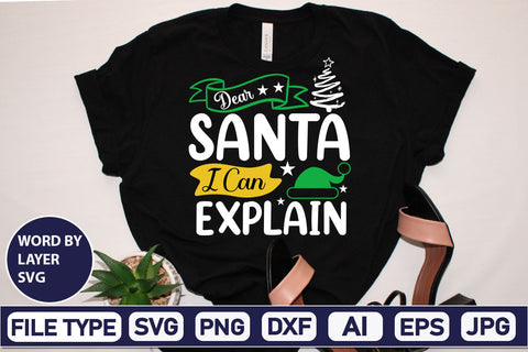 Dear Santa I Can Explain SVG Cut File SVGs,Quotes and Sayings,Food & Drink,On Sale, Print & Cut SVG DesignPlante 503 