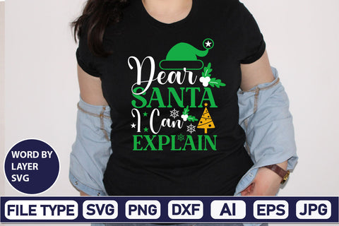 Dear Santa I Can Explain SVG Cut File SVGs,Quotes and Sayings,Food & Drink,On Sale, Print & Cut SVG DesignPlante 503 