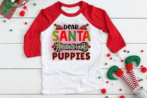 Dear santa i deserve more puppies Sublimation PNG, Sublimation Christmas Dog Design Sublimation Regulrcrative 