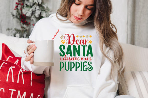 Dear santa i deserve more puppies SVG SVG DESIGNISTIC 