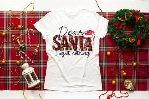 Dear Santa I Regret Nothing, Funny Christmas PNG Sublimation CraftLabSVG 