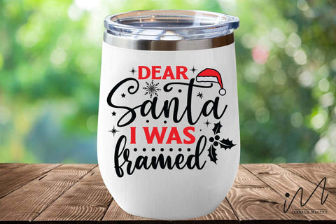 Dear Santa i was framed svg, Christmas framed svg, Christmas svg, Cut files, Christmas Cricut, Christmas Holiday, Svg, T-shirt, Winter svg, Snow svg SVG Isabella Machell 