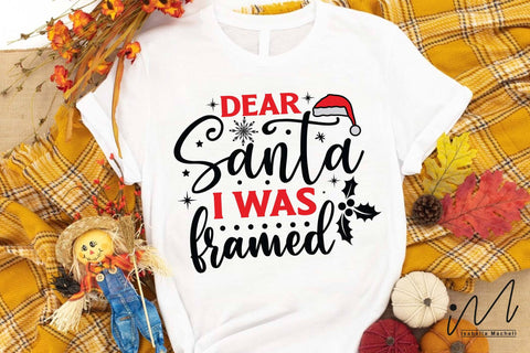 Dear Santa i was framed svg, Christmas framed svg, Christmas svg, Cut files, Christmas Cricut, Christmas Holiday, Svg, T-shirt, Winter svg, Snow svg SVG Isabella Machell 