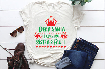 Dear Santa, It Was My Sister's Fault SVG thesvgfactory 