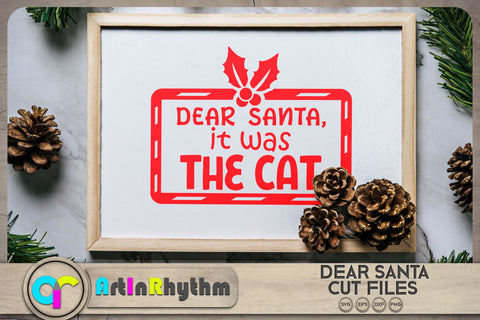 Dear Santa it was the cat / Christmas SVG SVG Artinrhythm shop 