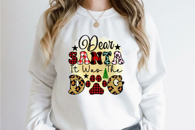 dear santa it was the dog Sublimation SVGArt 