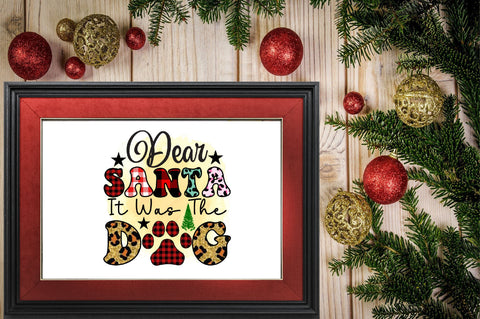 dear santa it was the dog Sublimation SVGArt 