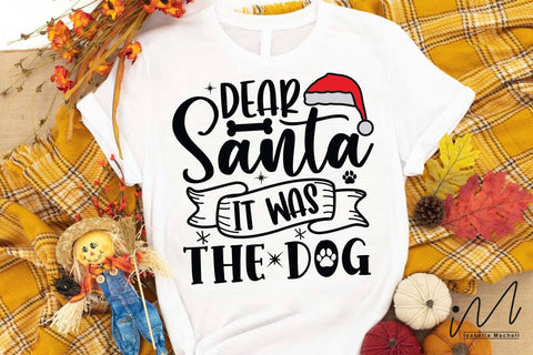 Dear Santa it was the dog svg, Christmas dog svg, Christmas svg, Cut files, Christmas Cricut, Christmas Holiday, Svg, T-shirt, Winter svg, Snow svg SVG Isabella Machell 