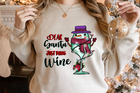 Dear Santa Just Bring Wine Christmas Sublimation LAM HOANG THUY 