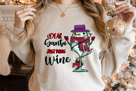Dear Santa Just Bring Wine Christmas Sublimation LAM HOANG THUY 