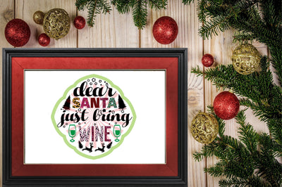 dear santa just bring wine Sublimation SVGArt 