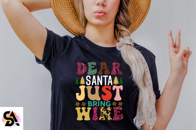 dear santa just bring wine Sublimation SVGArt 