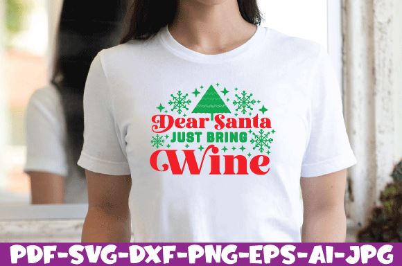 dear santa just bring wine SVG farhad farhad 