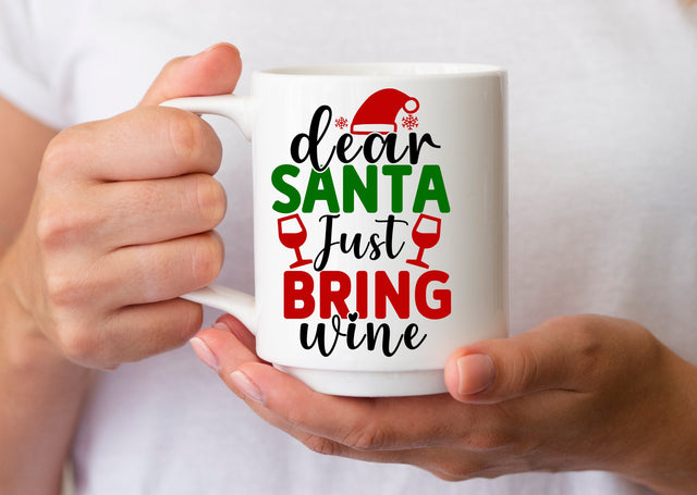 Dear Santa just bring wine SVG SVG CraftingStudio 