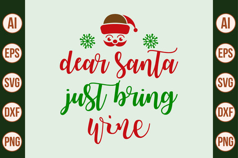 dear santa just bring wine svg SVG nirmal108roy 