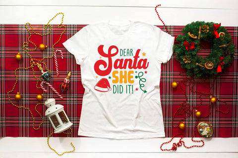 Dear Santa She Did It | Christmas SVG SVG CraftLabSVG 