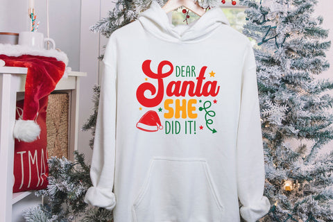 Dear Santa She Did It | Christmas SVG SVG CraftLabSVG 