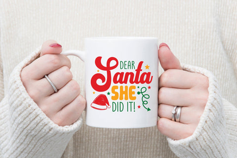 Dear Santa She Did It | Christmas SVG SVG CraftLabSVG 