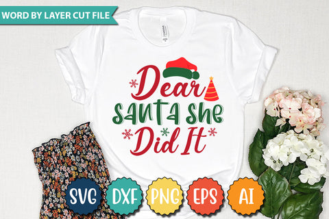Dear Santa She Did It SVG Cut File SVG DesignPlante 503 