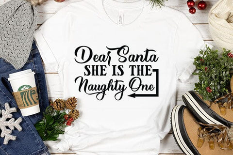 Dear Santa She Is The Naughty One SVG Angelina750 