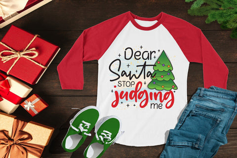 Dear Santa Stop Judging Me PNG Sublimation Sublimation CraftLabSVG 