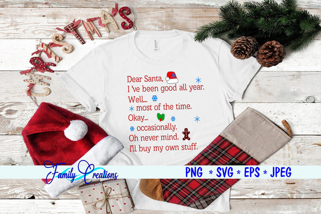 Dear Santa SVG Family Creations 
