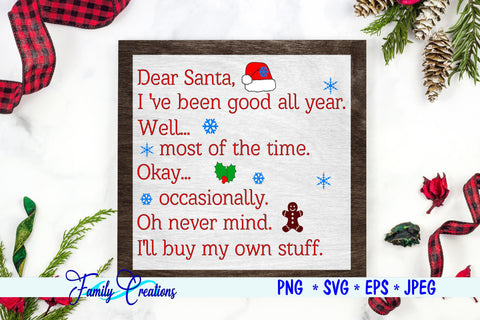 Dear Santa SVG Family Creations 