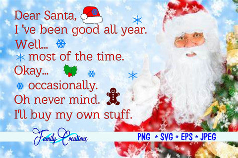 Dear Santa SVG Family Creations 