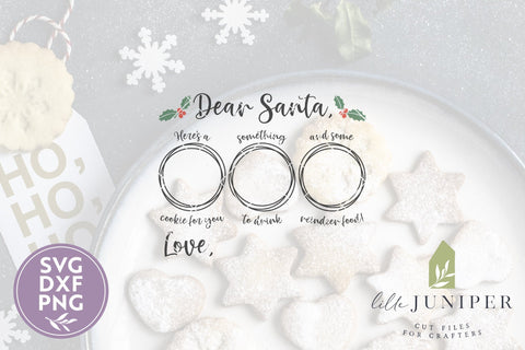 Dear Santa SVG Files | Farmhouse Christmas Milk and Cookies Tray SVG SVG LilleJuniper 