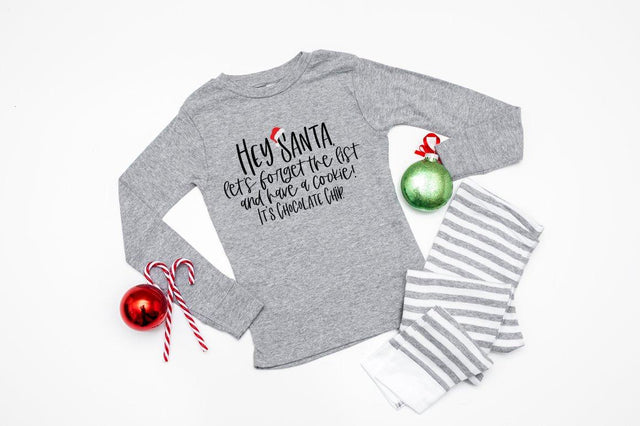 Dear Santa SVG - Hey Santa, Let's Forget The List and Have a Cookie! It's Chocoalte Chip. SVG Simply Cutz 