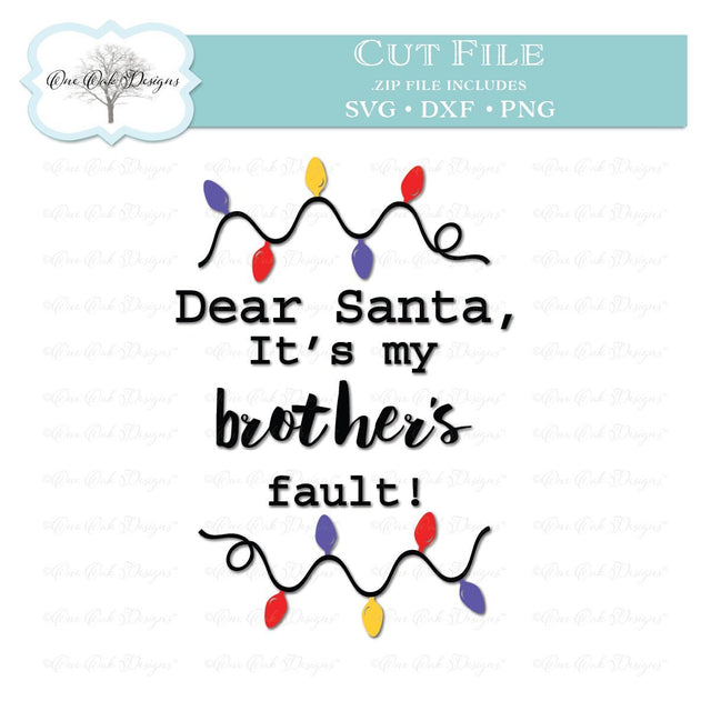 Dear Santa SVG One Oak Designs 
