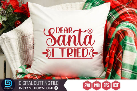 Dear santa t tried SVG, Dear santa t tried SVG DESIGNISTIC 