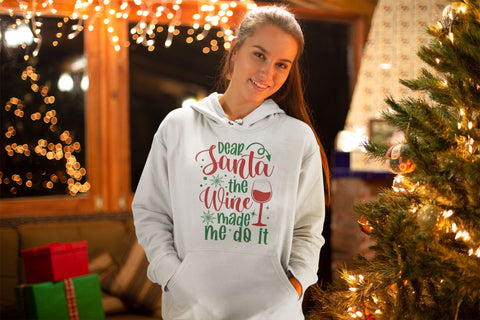 Dear Santa the wine made me do it svg, Christmas svg, Cut files, Christmas Cricut, Christmas Holiday, Svg, T-shirt, Winter svg, Snow svg SVG Isabella Machell 