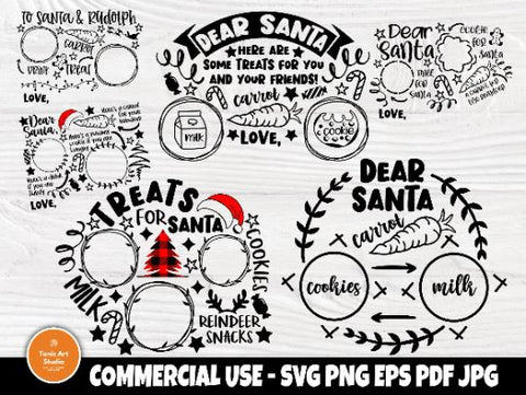 Dear Santa Tray SVG Bundle, Christmas Svg, Cookies SVG TonisArtStudio 