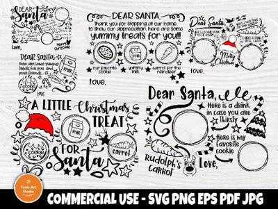 Dear Santa Tray SVG Bundle, Christmas Svg, Cookies SVG TonisArtStudio 