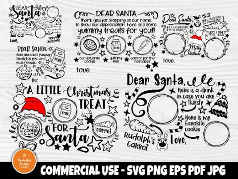 Dear Santa Tray SVG Bundle, Christmas Svg, Cookies SVG TonisArtStudio 